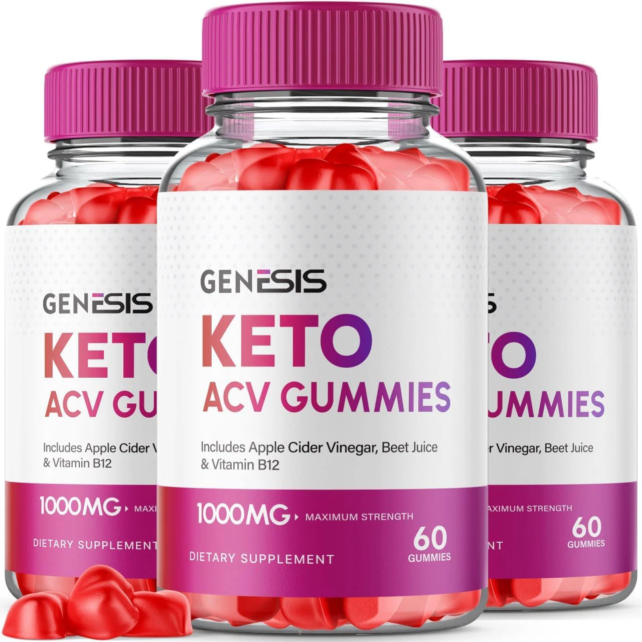 (3 Pack) Genesis Keto ACV Gummies- Genesis Keto Gummies for Weight Loss