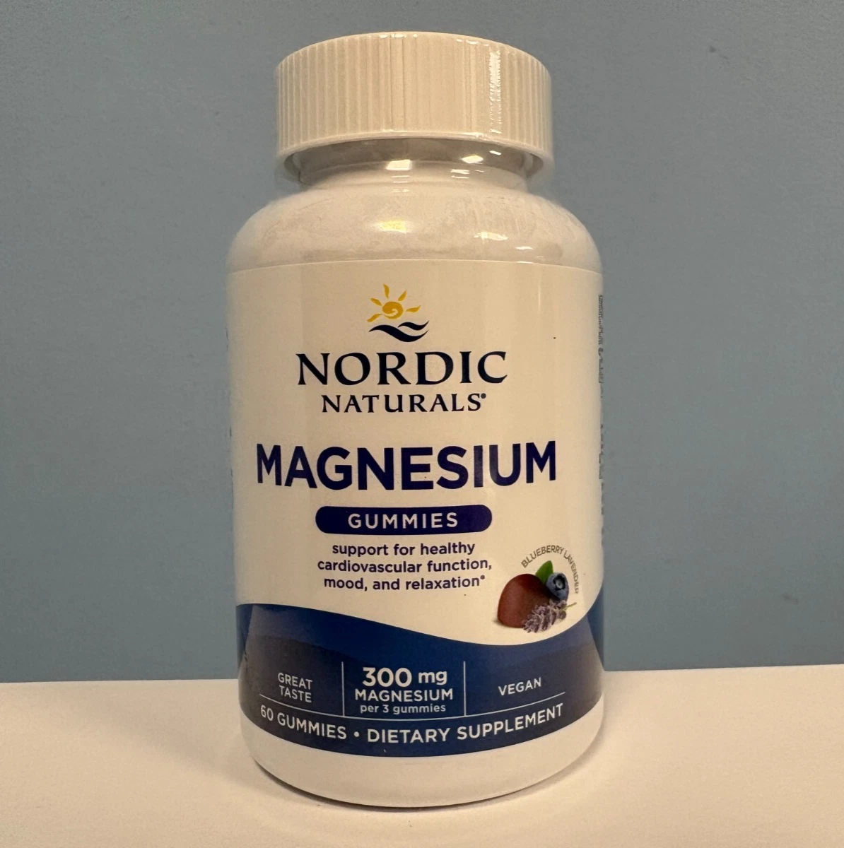 Nordic Naturals Magnesium 300mg Blueberry Flavor 60 Gummies EXP 06/2026