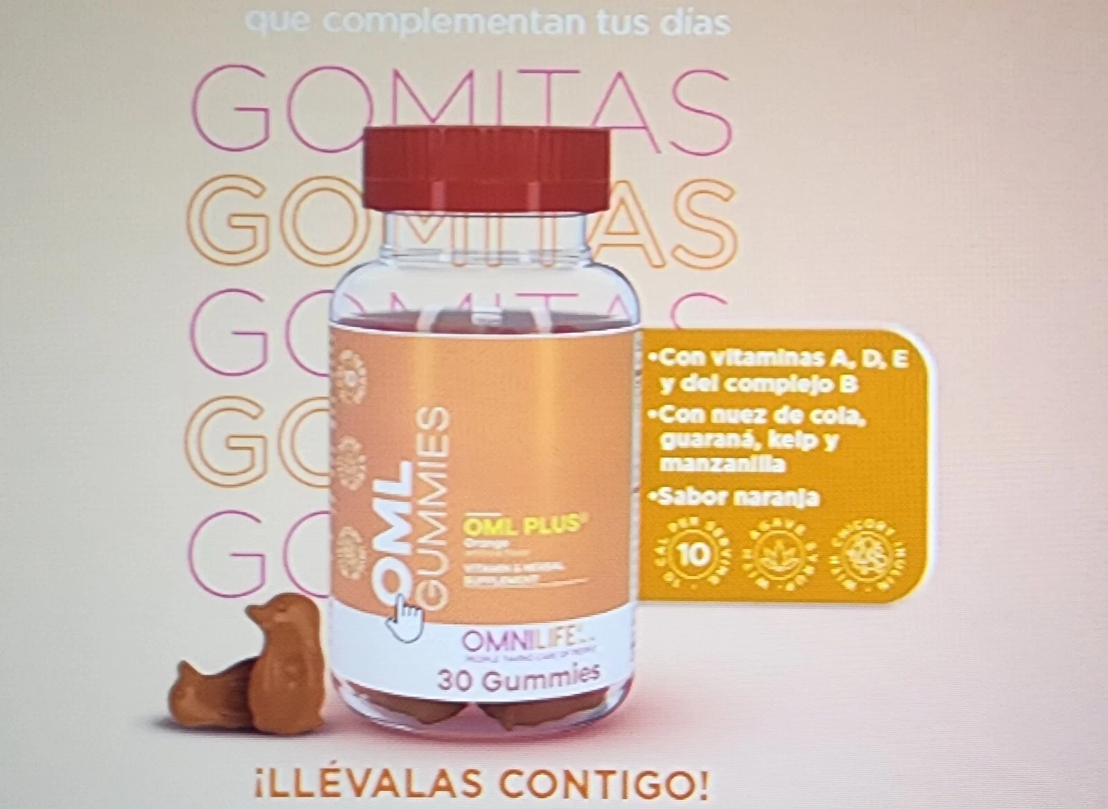 OMLPLUS GUMMIES DE OMNILIFE.MILTIVITAMINS FOR IMMUNE SYSTEM. SISTEMINMUNOLOGICO.