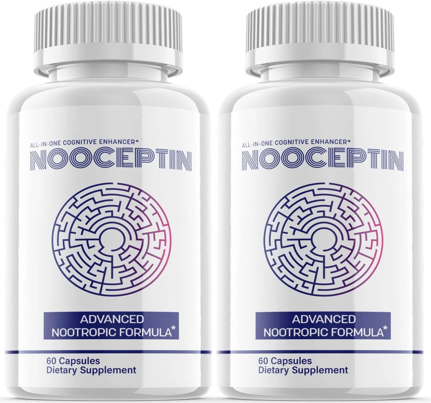 (2 Pack) Nooceptin Nootropic Supplement - Brain Productivity Support - 120 Caps
