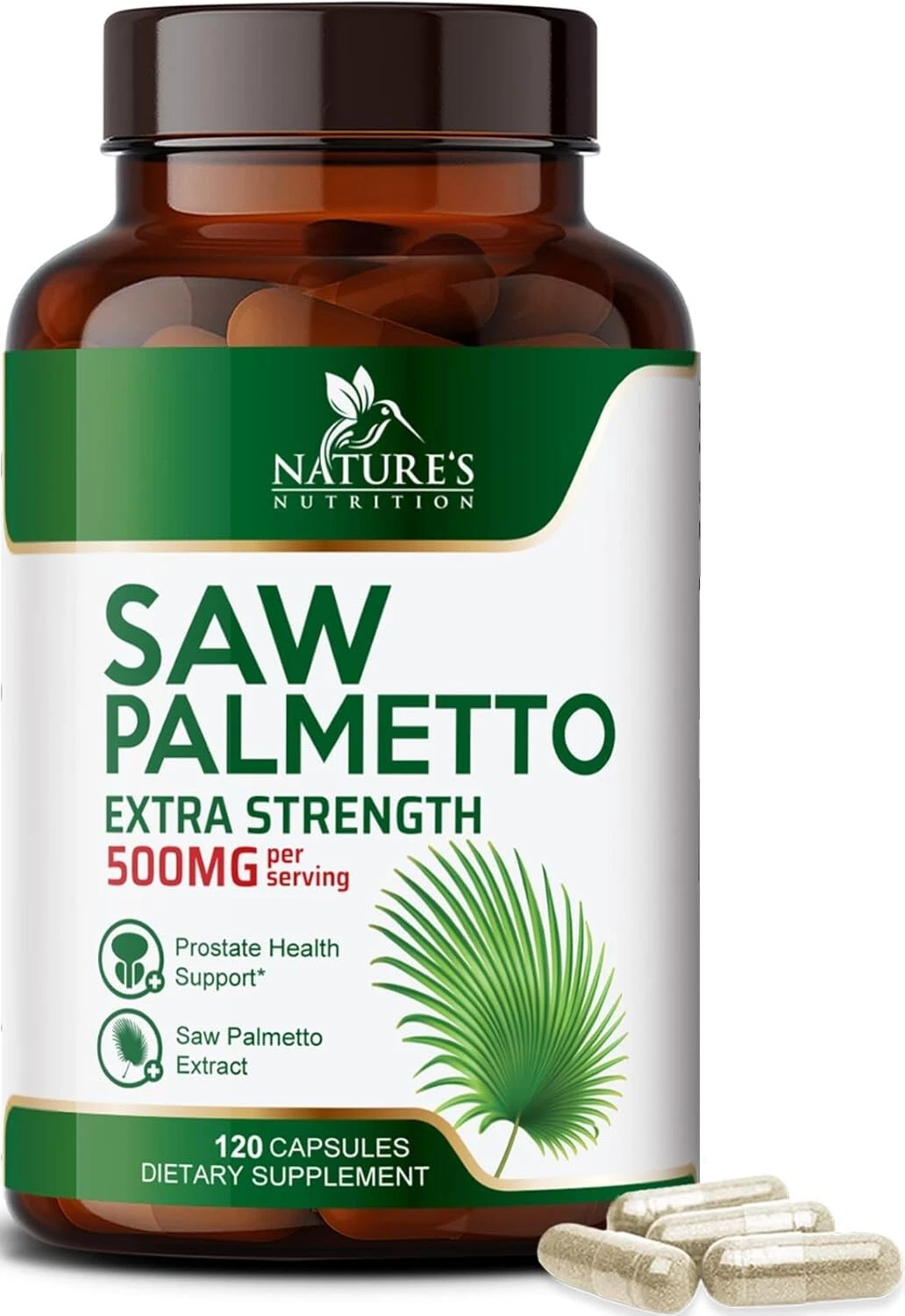Saw Palmetto 1000mg - Premium Prostate Health Support Supplement for Men