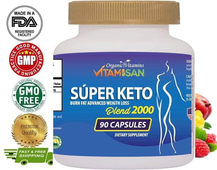 Keto BURN Diet Pills Ketosis Weight Loss Fat Burner Supplement Carb Blck USA 90