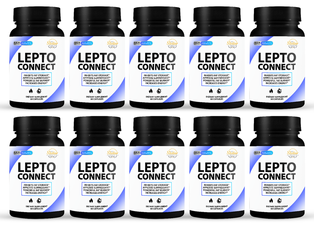 10 Pack Lepto Connect, aumenta la energía y suprime el apetito-60 Cápsulas x10