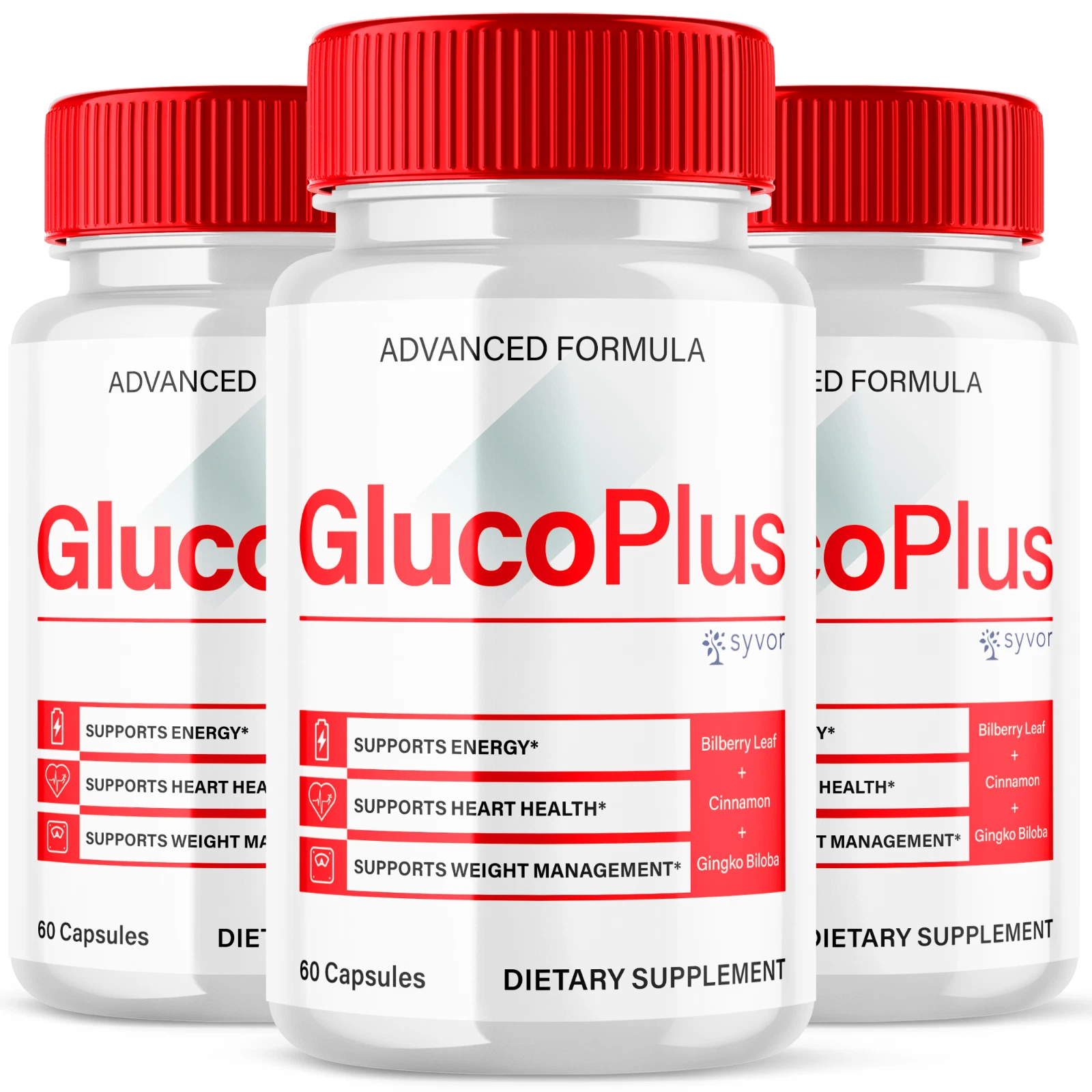 Glucoplus Advanced Formula All Natural Glyco Support Formula Gluco Plus 180 Caps