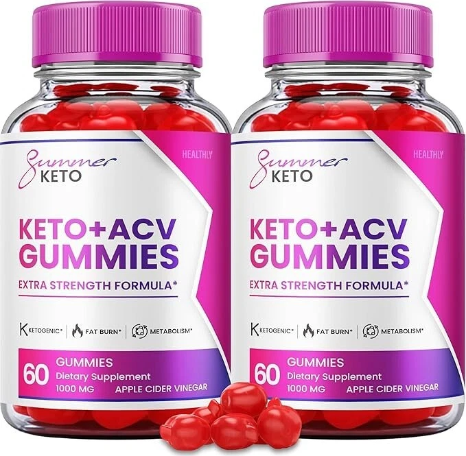 Summer Keto ACV Gummies Extra Strength Formula Supplement (120 Gummies) 2 Pack