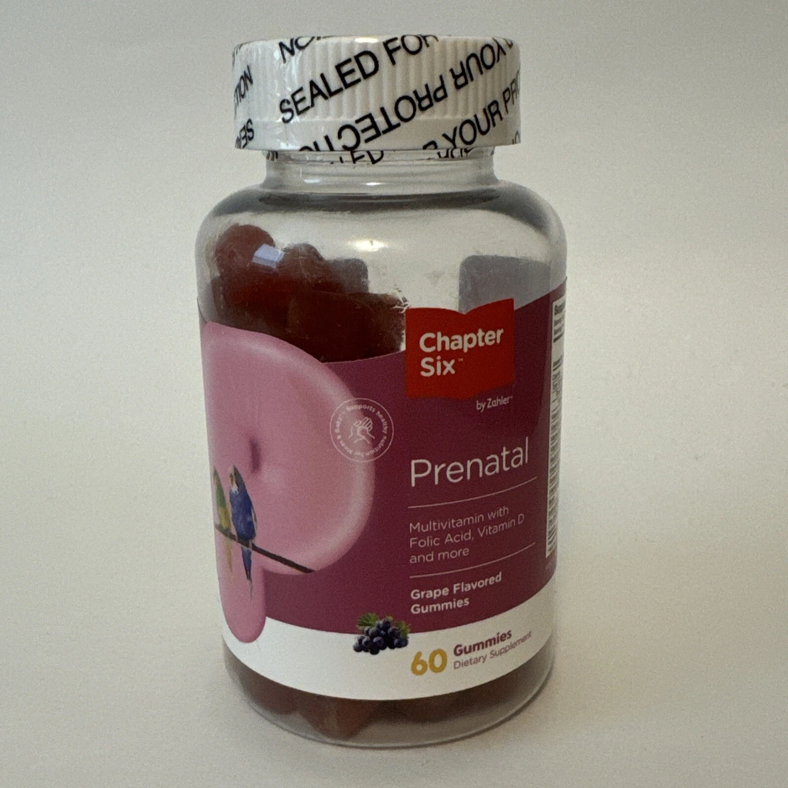Zahler Chapter Six Prenatal Vitamins Folic Acid 60 Grape Flavored Gummies 11/26