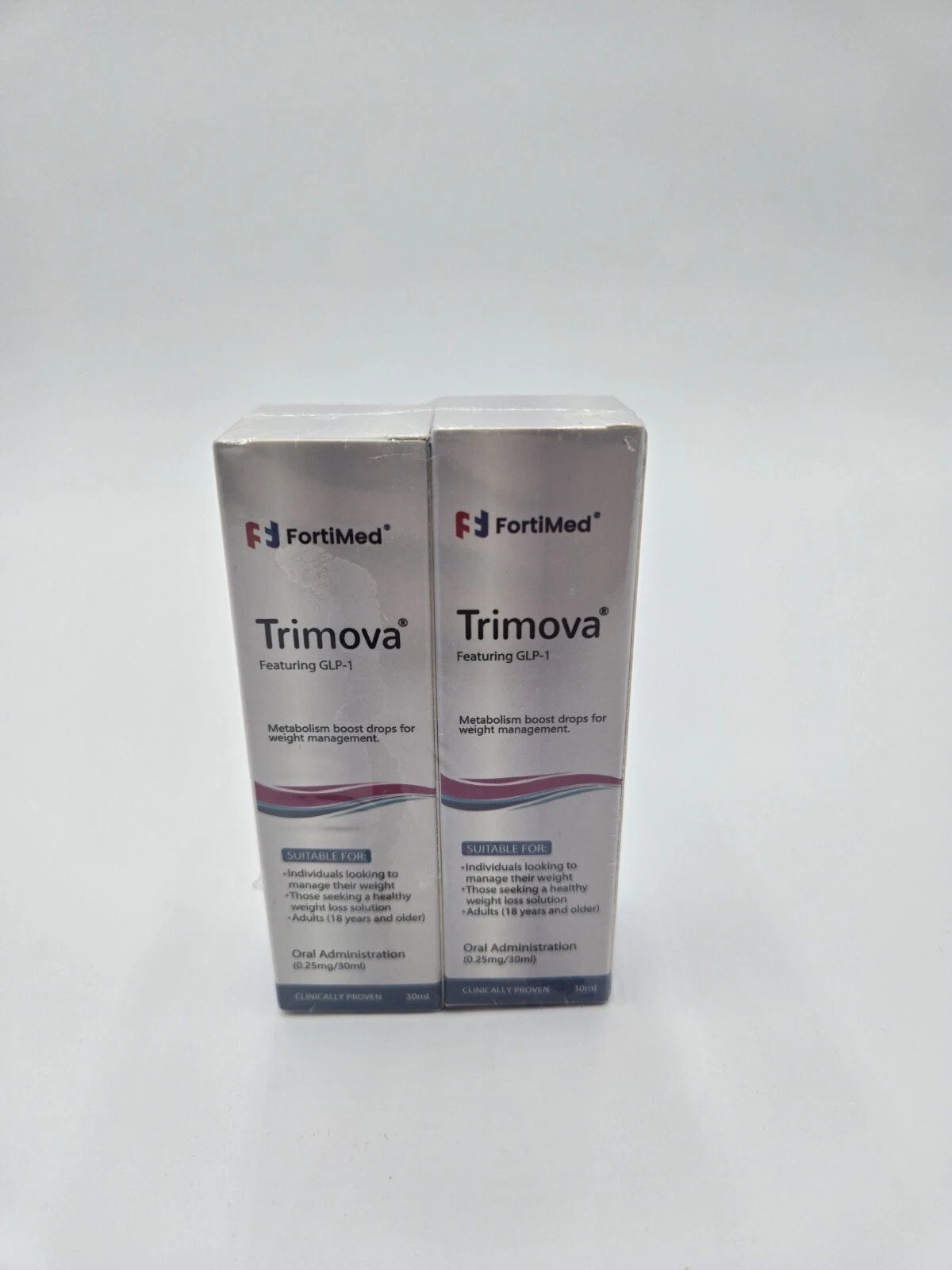 Lot of 2: Trimova Weight Loss Drops for Burning Excess Fat & Boosting Energy. B6