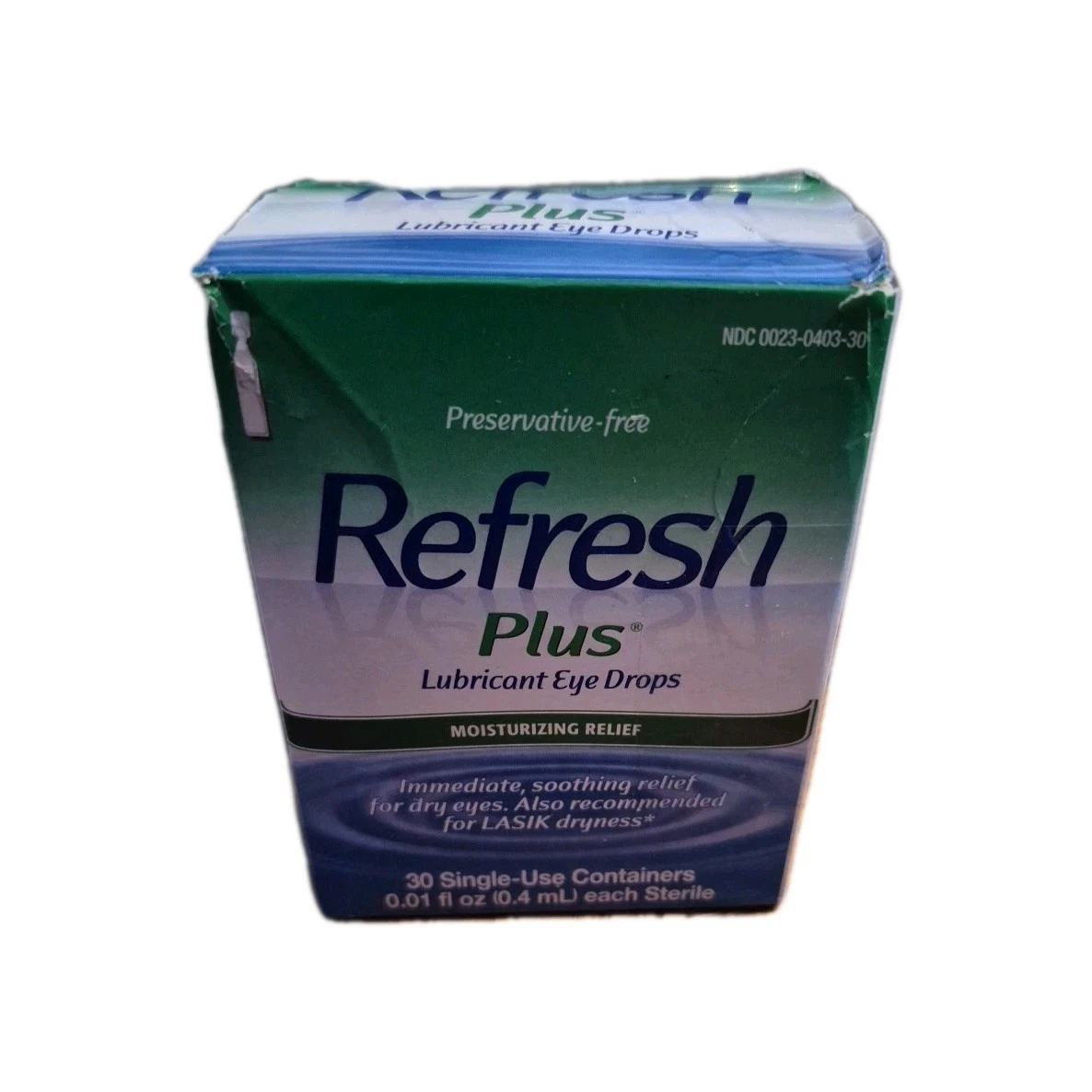 REFRESH Plus Lubricant Eye Drops - Pack of 30 Damaged Box Exp: 01/2026