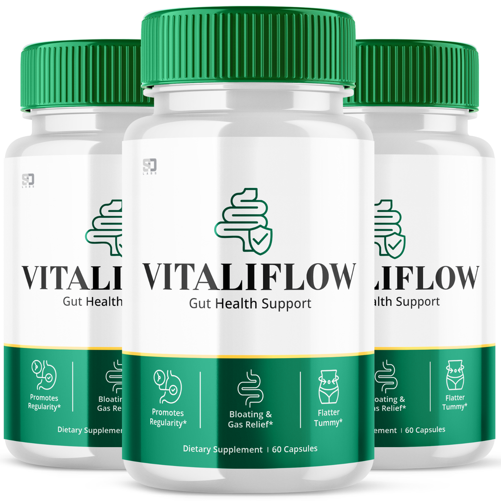 Vitaliflow Probiotic Gut Health Formula Enhance Digestive Function (3 Pack)