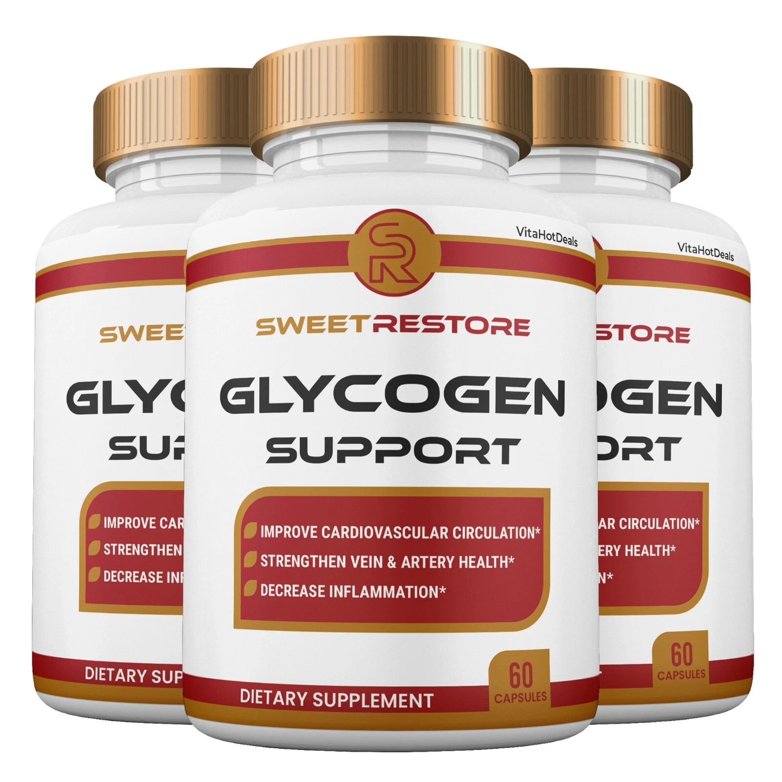 Sweet Restore Glycogen Support Capsules, Max Strength Glyco Pills (3 Pack)