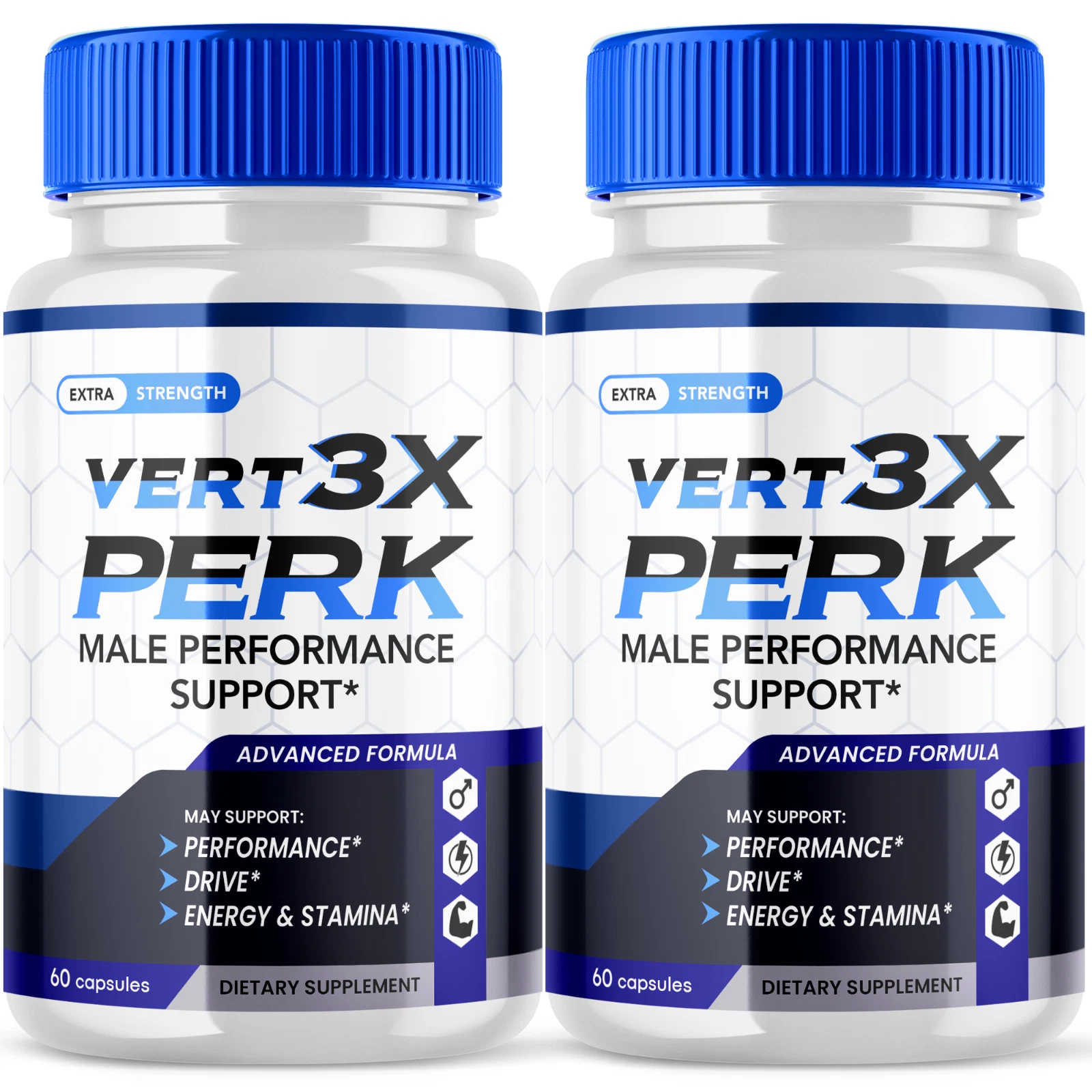 Vert3X Perk Male Pills Advanced Vitality Support Formula Supplement 120 Capsules