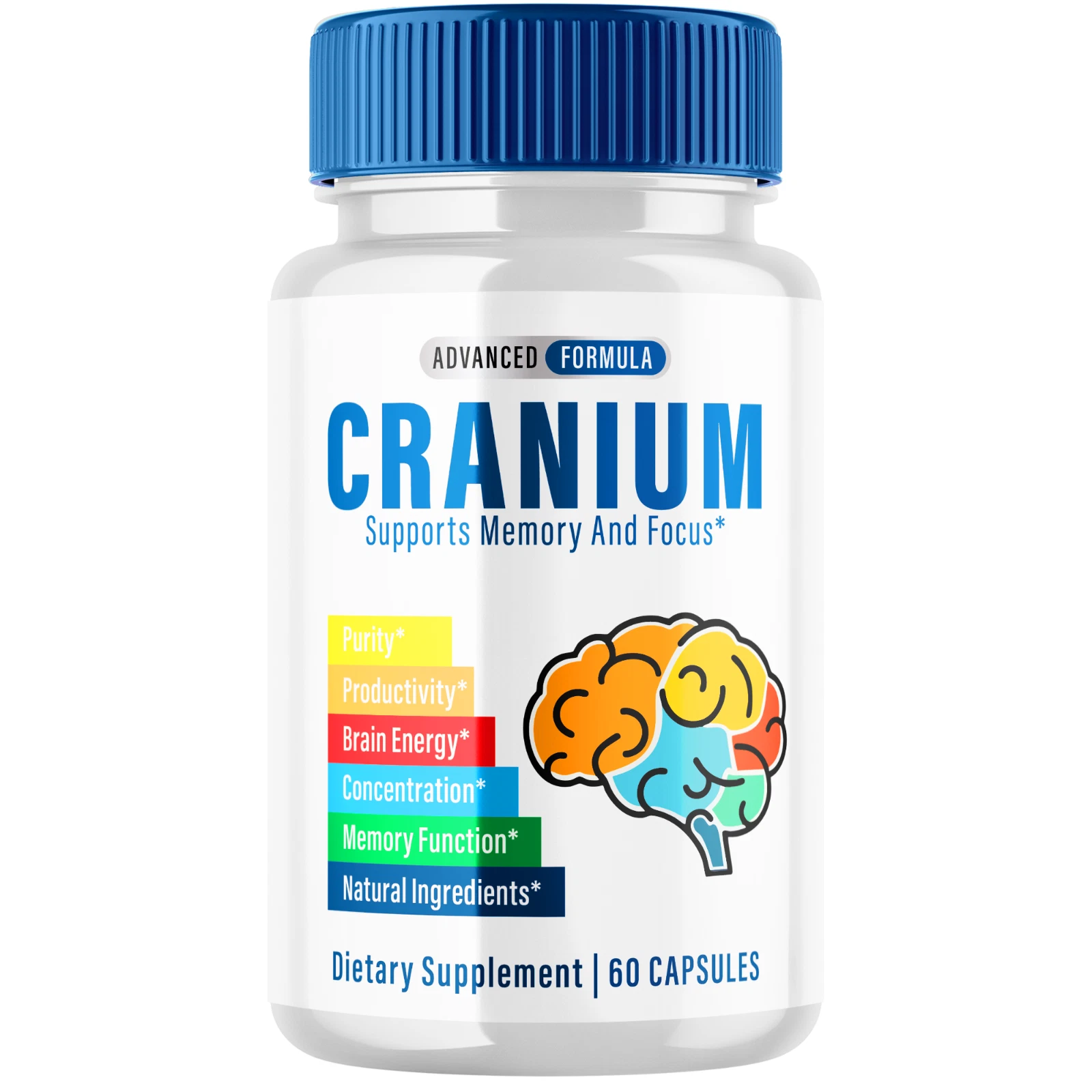 Cranium Advanced Nootropic Formula Supplement Brain Health Support 60 Capsules