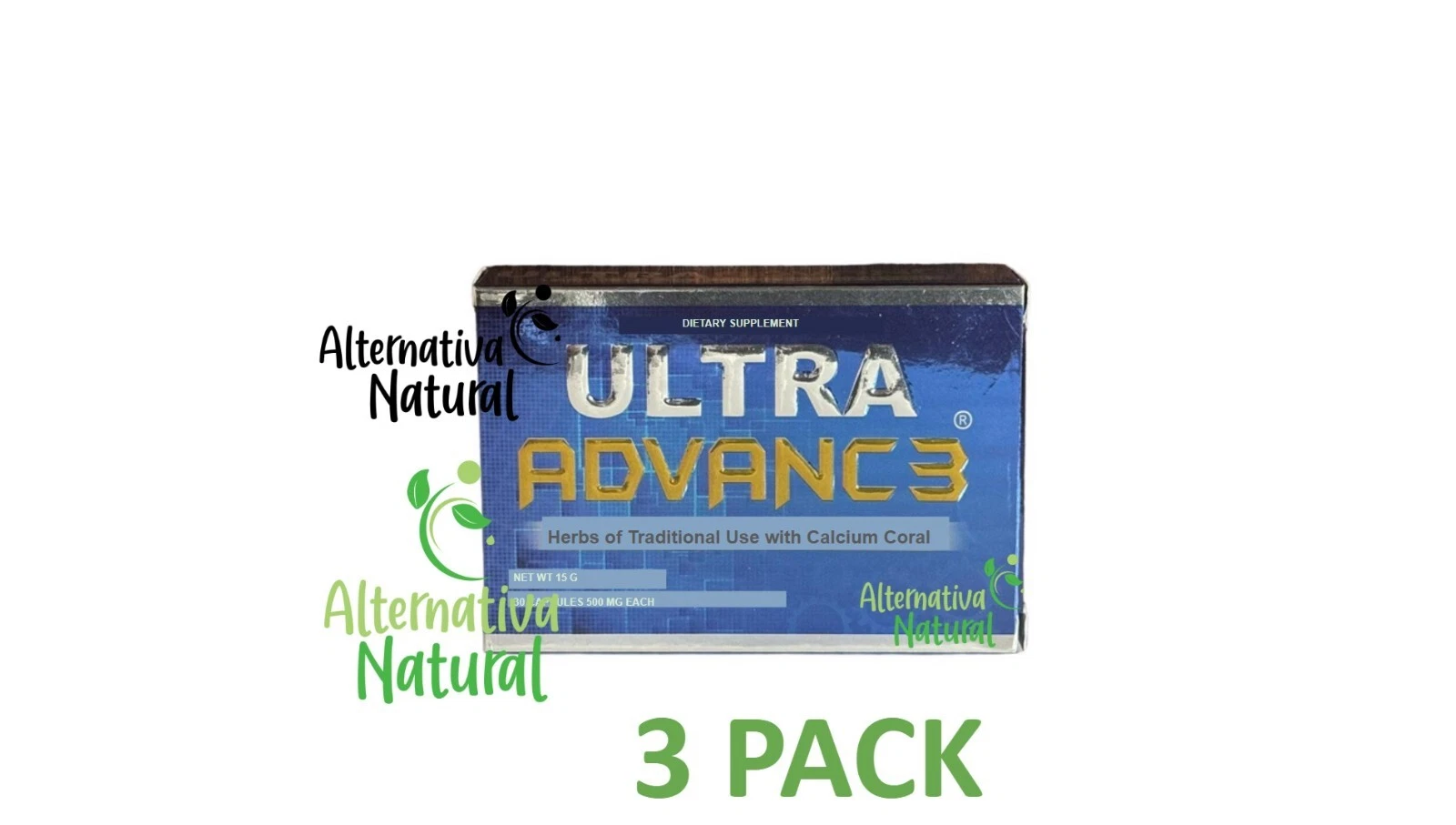 Ultra Advanc3 - Ultra Advance 3 - 3 PACK!!! Herbs of Traditional-Omega 3, Ginger