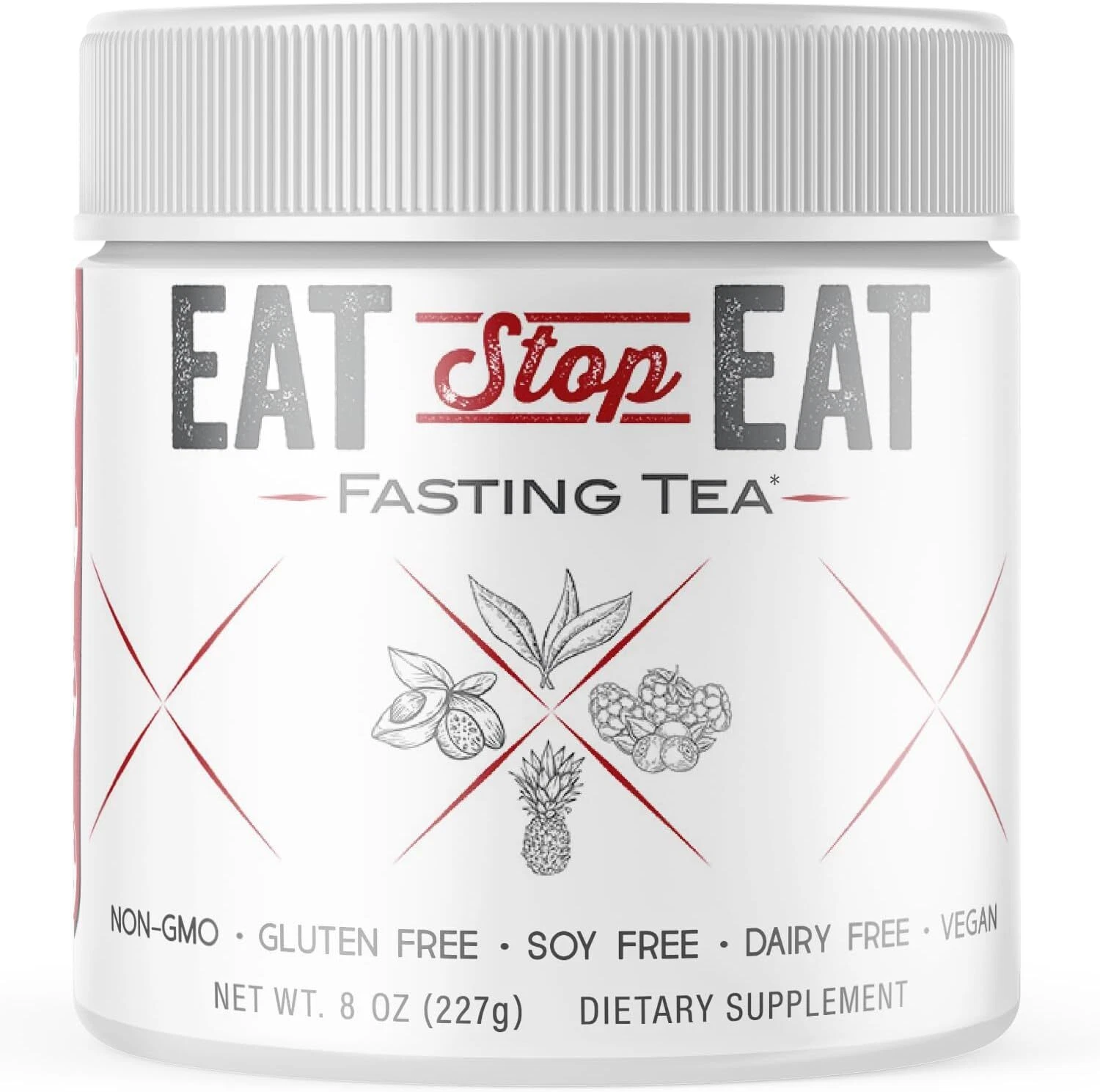 Eat Stop Eat té en ayunas - Eat Stop Eat té en polvo para perder peso (8 oz)-1 paquete