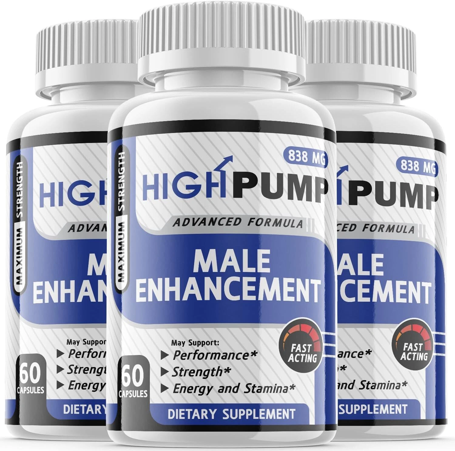 High Pump Men Pills - High Pump Male Vitality Support Supplement ORIGINAL -3Pack
