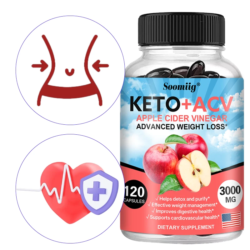 Keto+Apple Cider Vinegar Capsules - Supports Weight Loss & Cardiovascular health