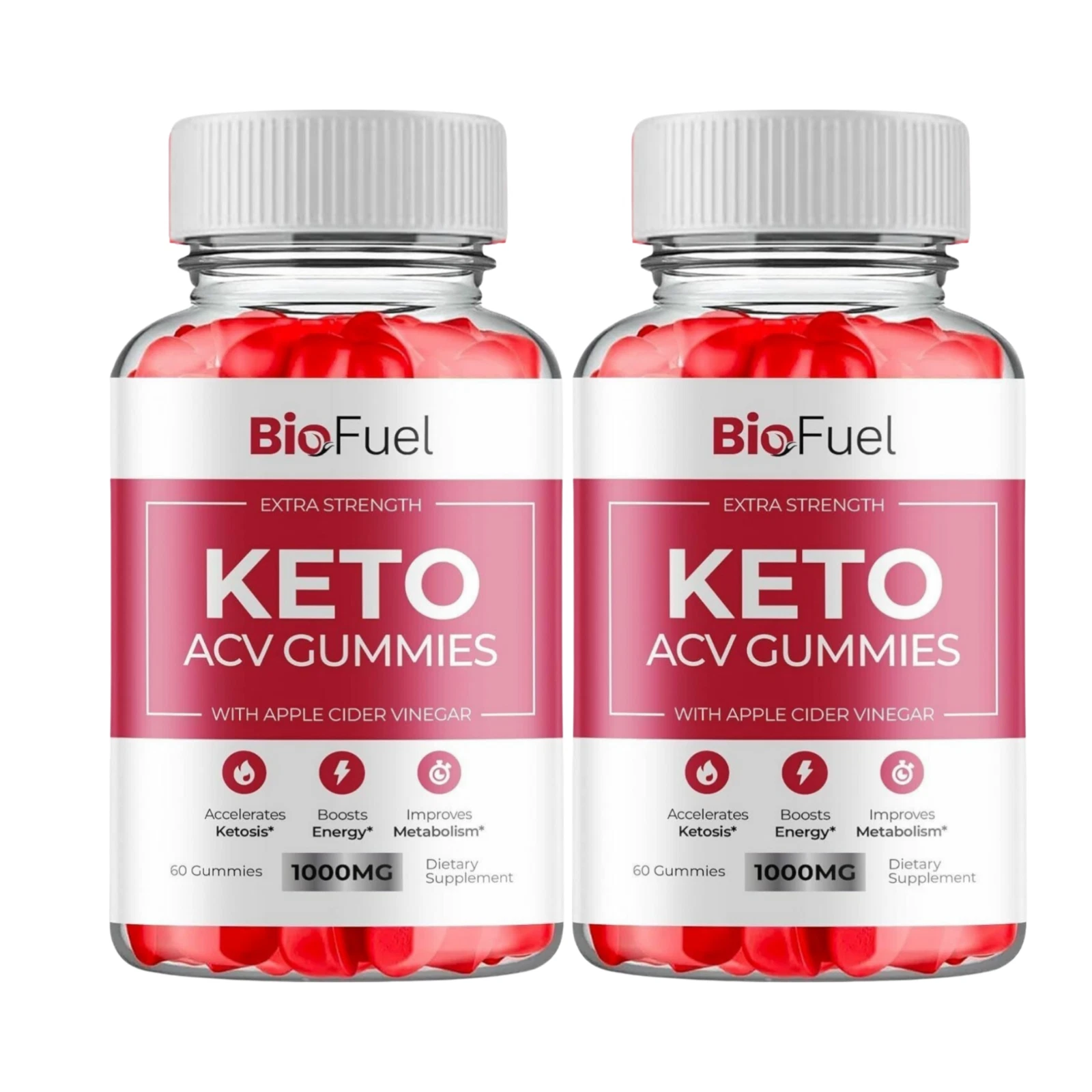 2-Pack BioFuel Keto Gummies, Bio Fuel Keto ACV Gummies Weight Loss -120 Gummies