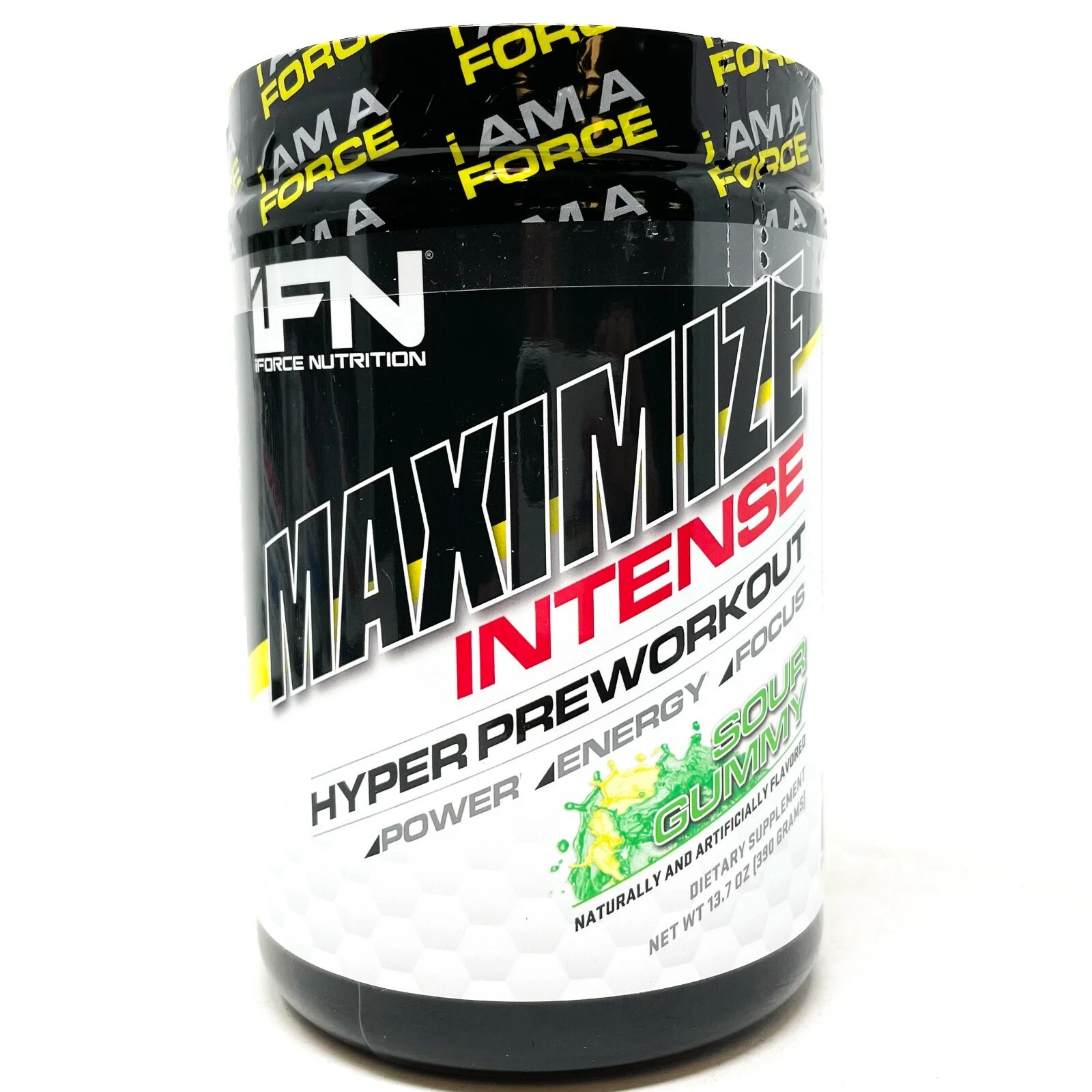 iForce Nutrition MAXIMIZE INTENSE Pre-Workout SOUR GUMMY Strong 350mg caffeine