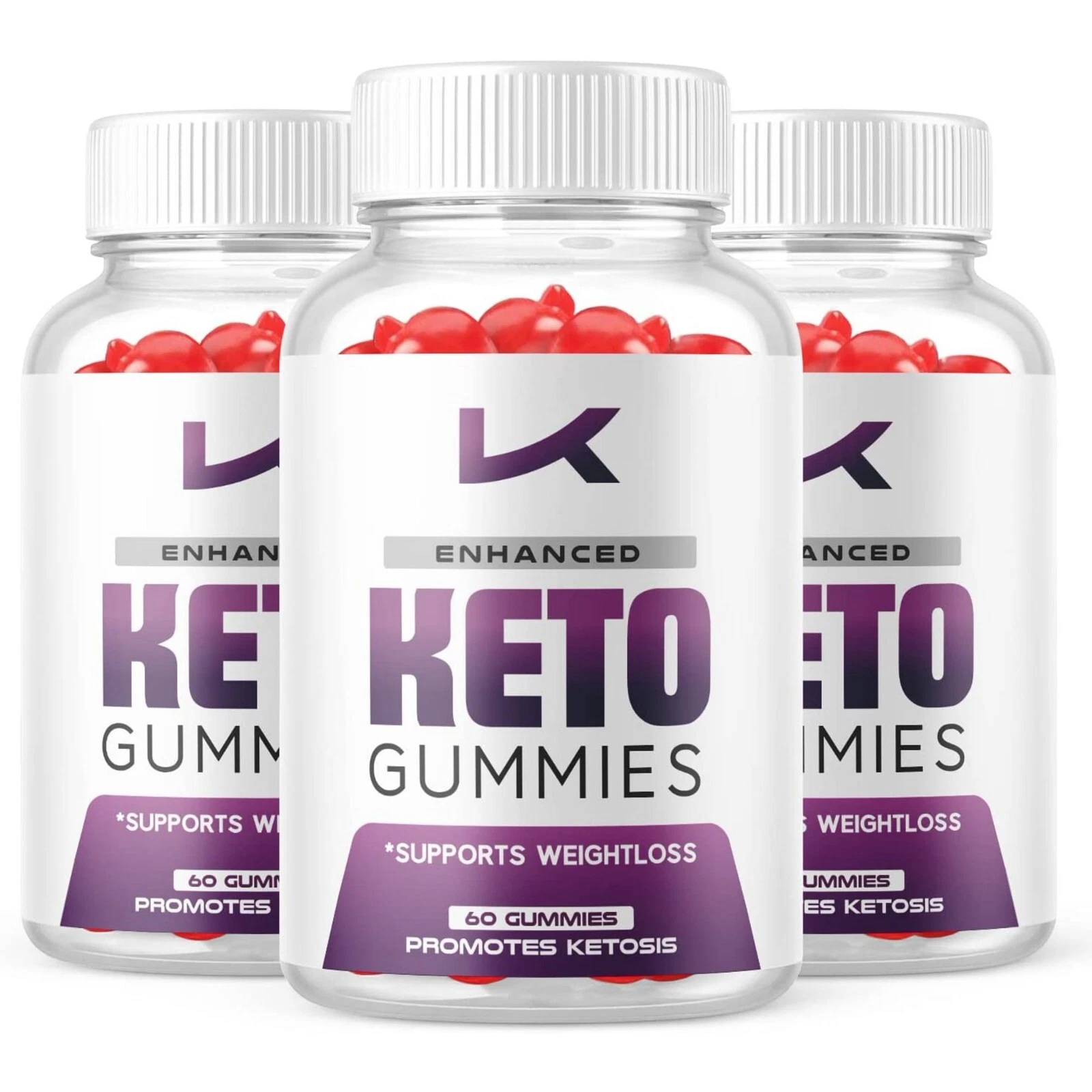 3 - Enhanced Keto ACV Gummies, Vegan, Fat Burner, Weight Loss Supplement - 180