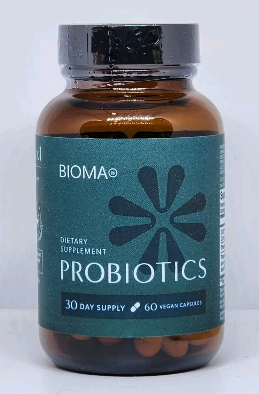 Bioma Probiotics Dietary Supplement for Digestive & Gut Health 60 Caps Exp 09/26