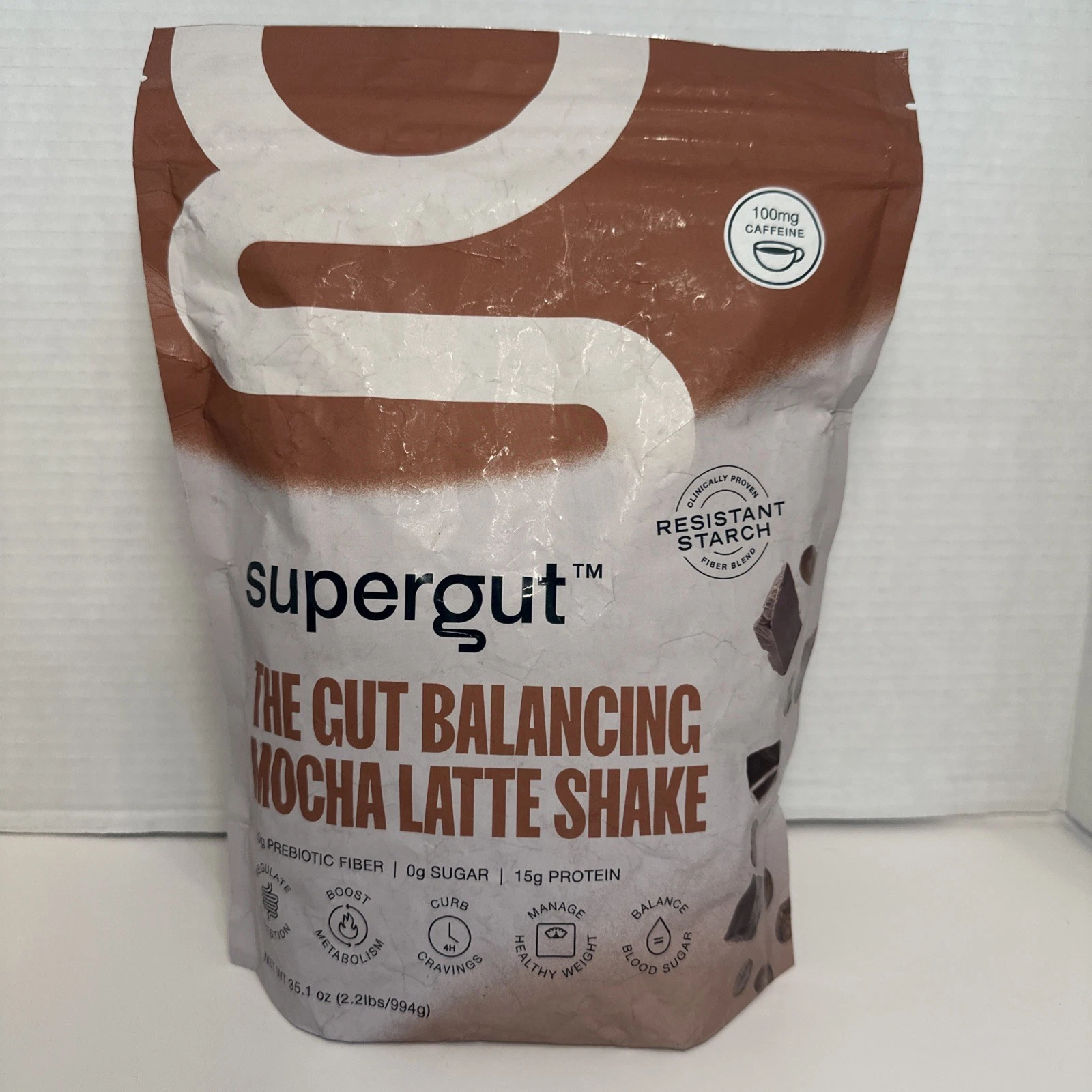 Supergut The Gut Balancing Mocha Latte Shake Chocolate 34.6 oz