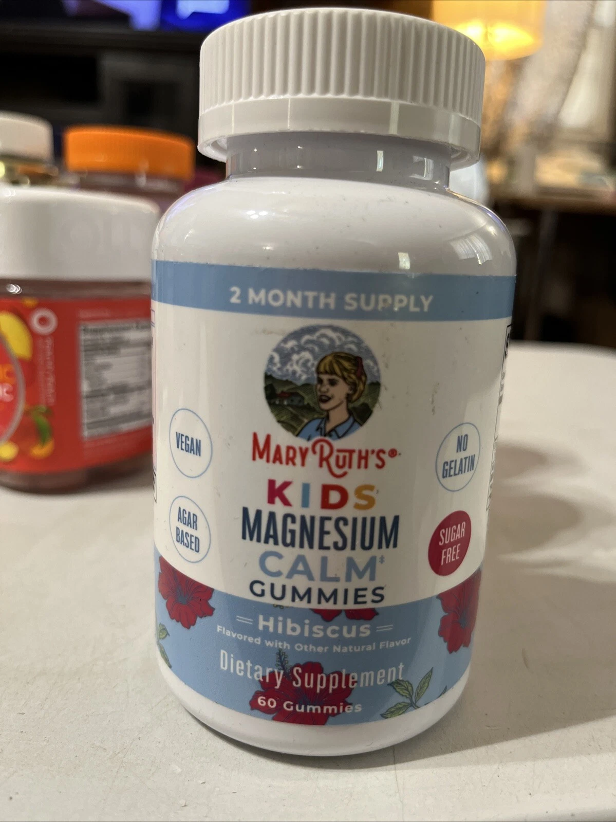 Kids Magnesium Calm Gummies, Hibiscus, 60 Gummies Exp 4/26
