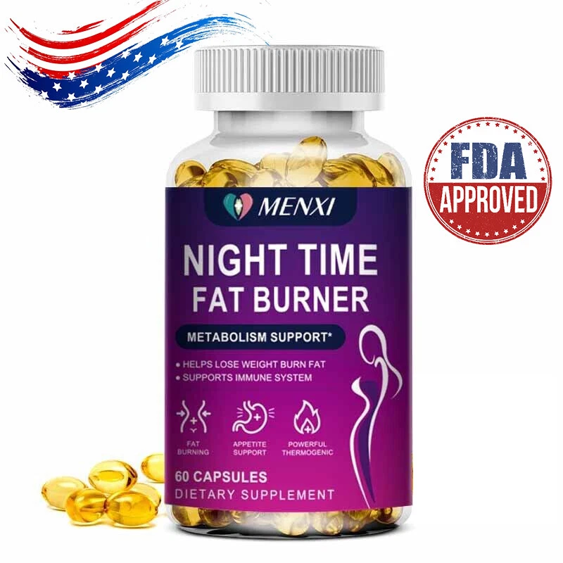 Night Time Burning Fat Capsules,weight Loss, Appetite Suppressant,Detox Support