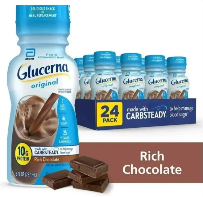 glucerna shake/rich chocolate/24 bottles/8 oz