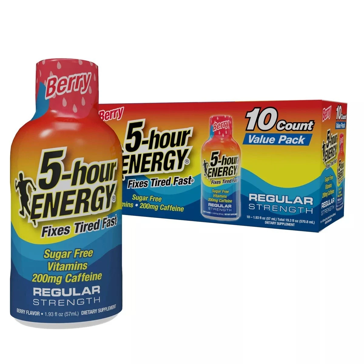 5 Hour Energy Shot Regular Strength - Berry - 1.93 fl oz/10pk