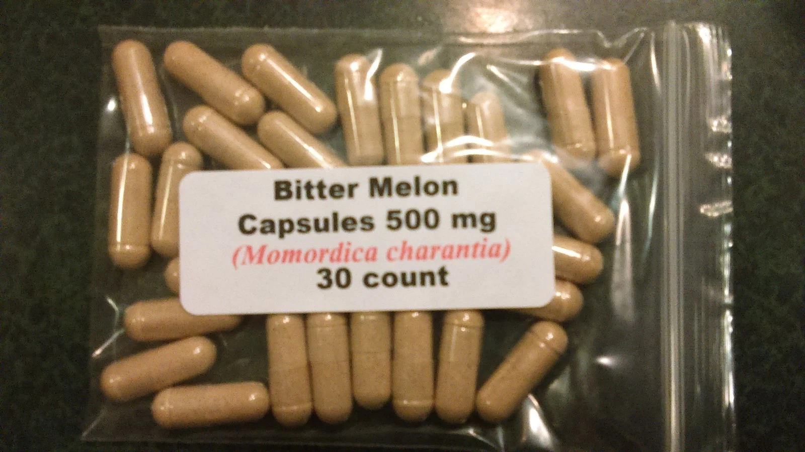 Bitter Melon Powder Capsules (Momordica charanita) 500mg each 30 count