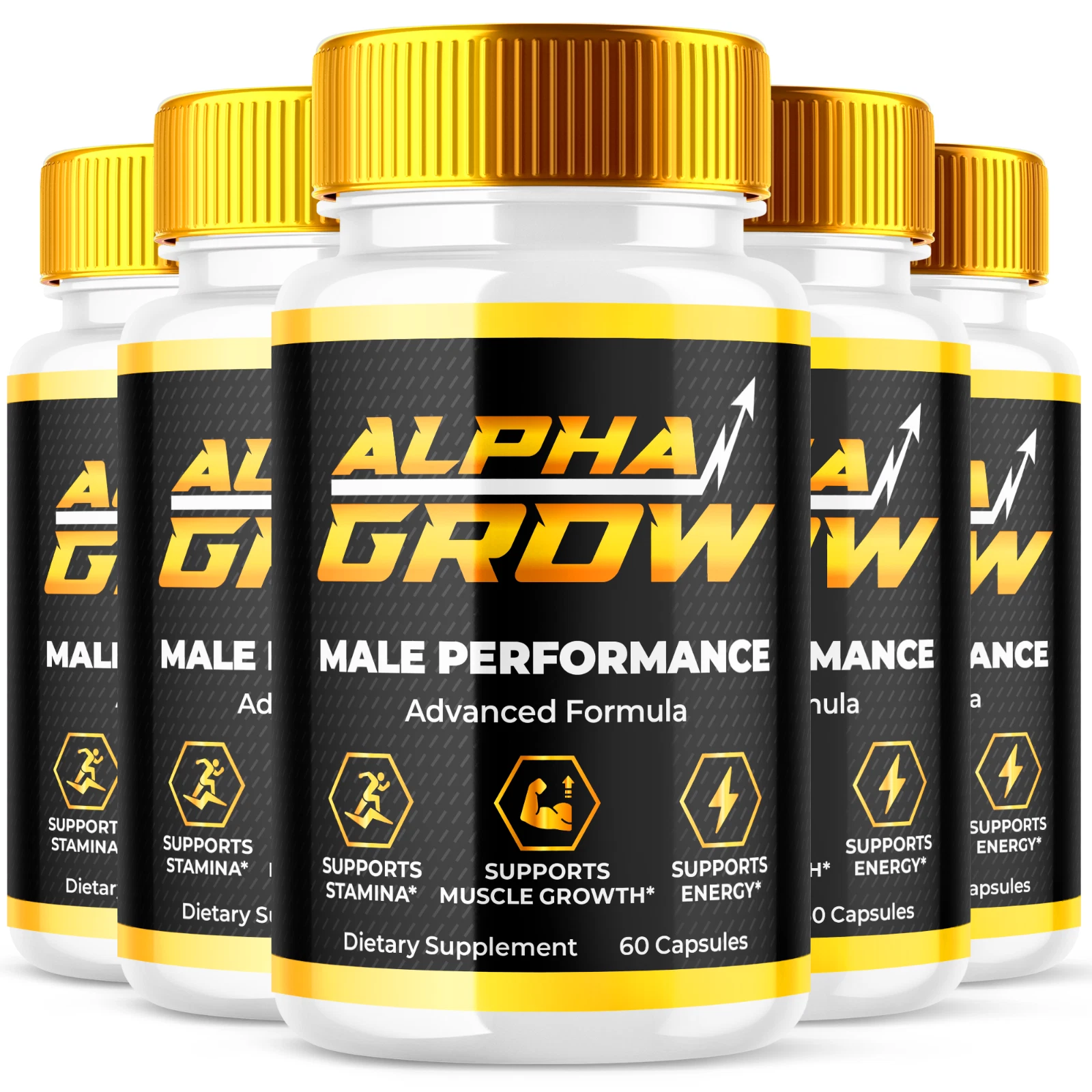 Alpha Grow Pills for Men Max Strength Alpha Grow Formula Supplement 300 Capsules