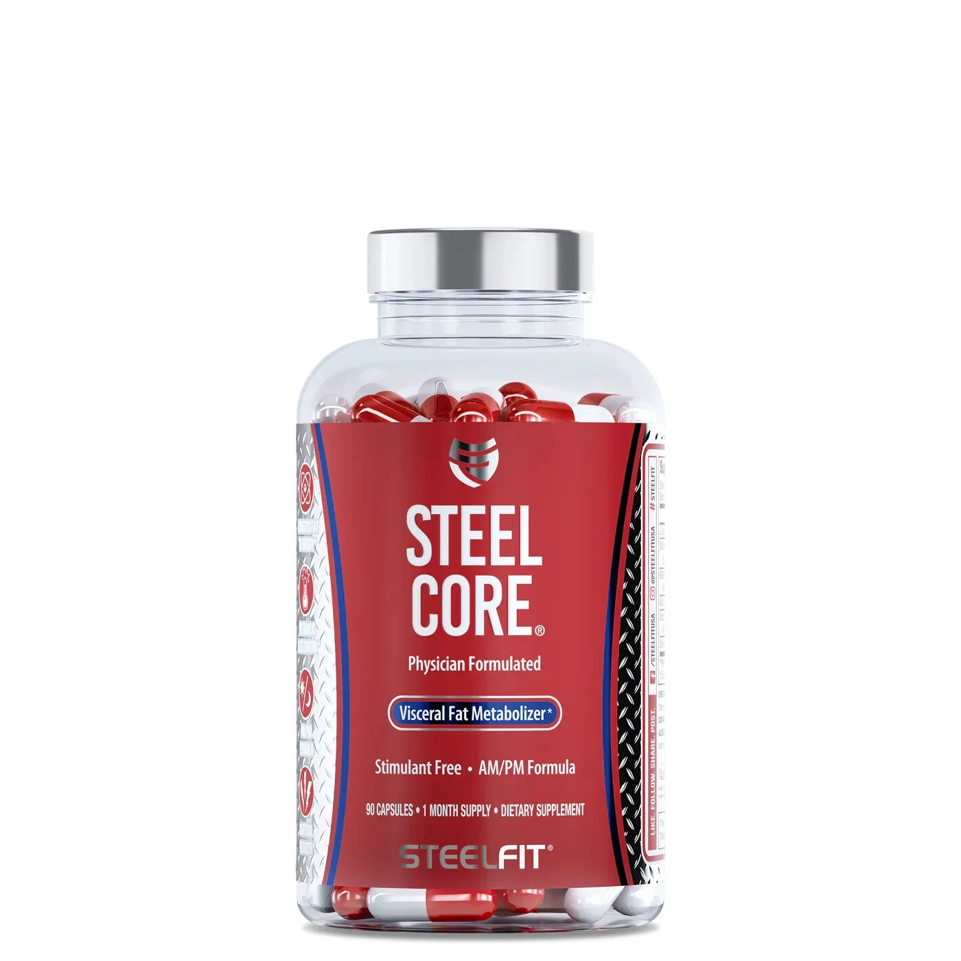 SteelFit Steel Core Stimulant-Free Fat Burner & Weight Loss Dietary Supplement