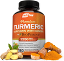 NutriFlair Turmeric Curcumin with Ginger and BioPerine Black Pepper Supplements,