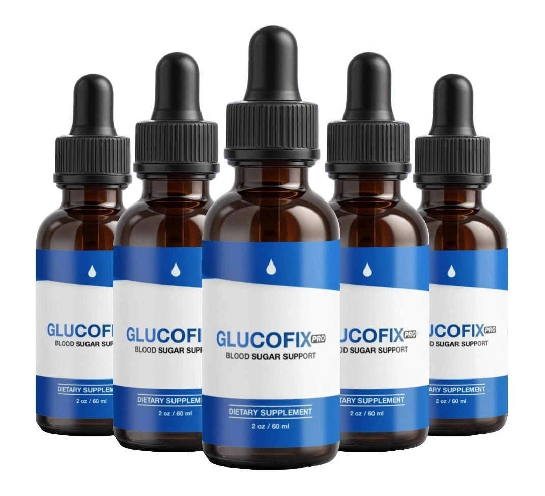 ( 5 Pack ) Glucofix Pro Liquid Drops, Glucofix Pro Blood Sugar Support