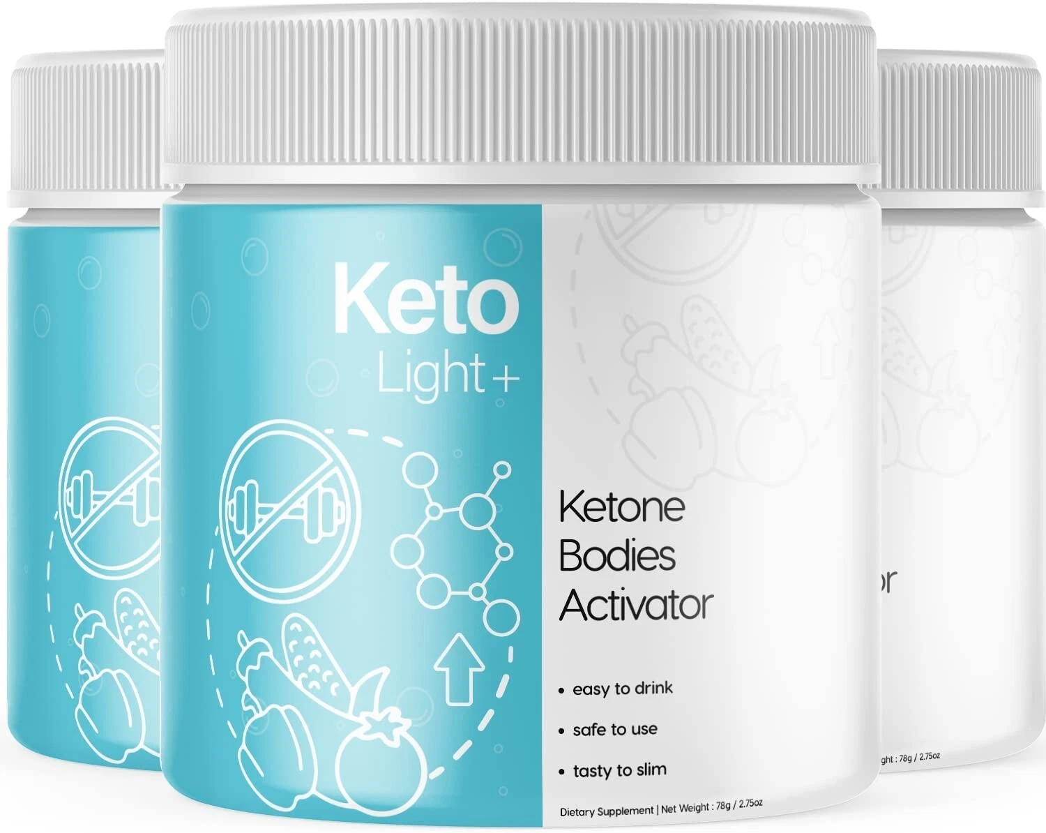 3 Pack - Keto Light Plus - Hydrating Drink Mix Support Supplement Powder 13.5 Oz