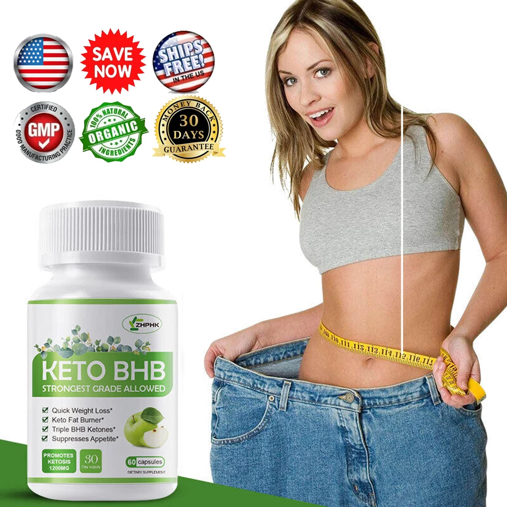 KETO BHB 1200mg PURE Ketone FAT BURNER RAPID Weight Loss Diet Pills Ketosis