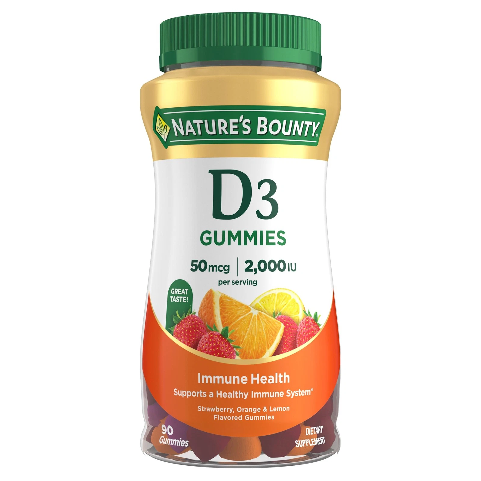 Vitamin D3 Gummies by Nature's Bounty, Vitamin Supplement, Supports Immune Healt