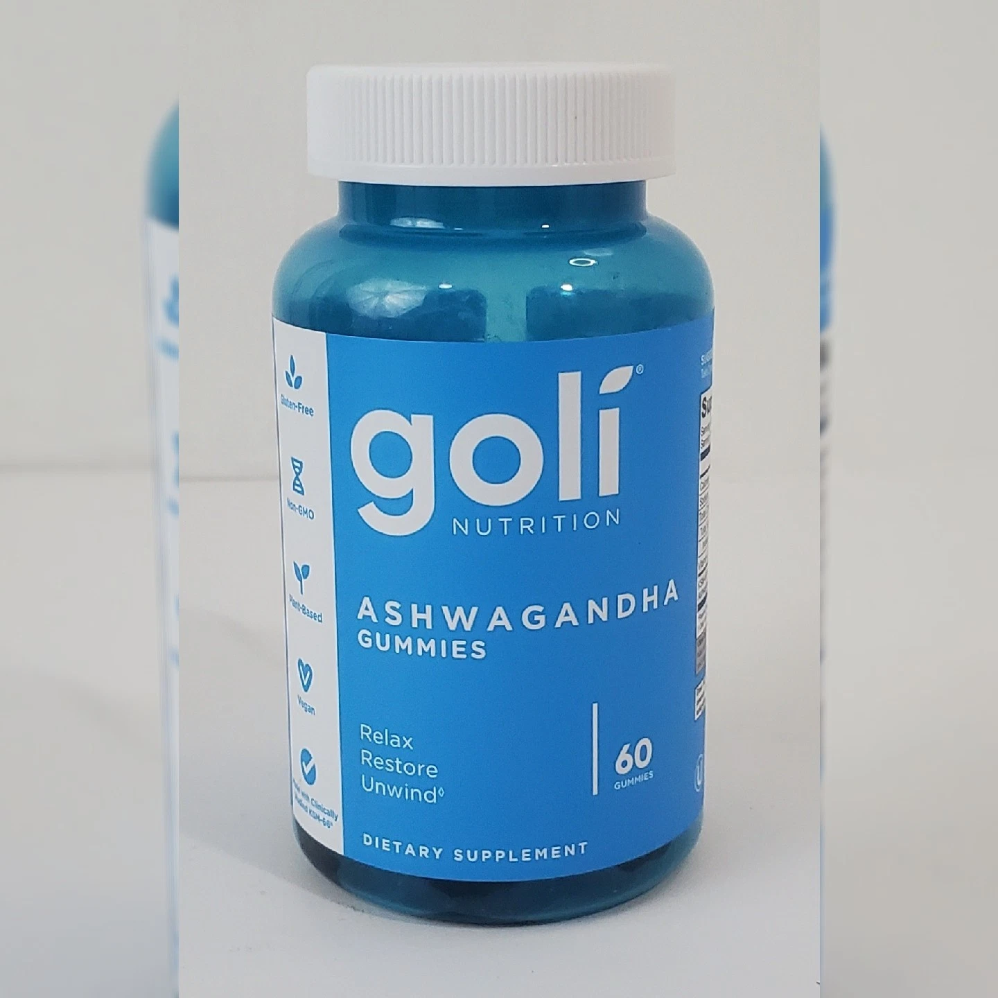 GOLI ASHWAGANDHA & VITAMIN D GUMMI 60 COUNT STRESS RELIEF