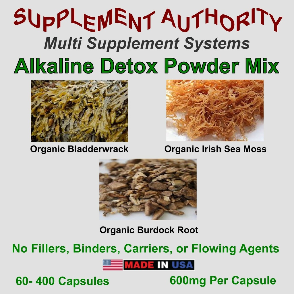 Irish Sea Moss - Bladderwrack - Burdock Root - Alkaline Detox Powder Mix -FRESH!