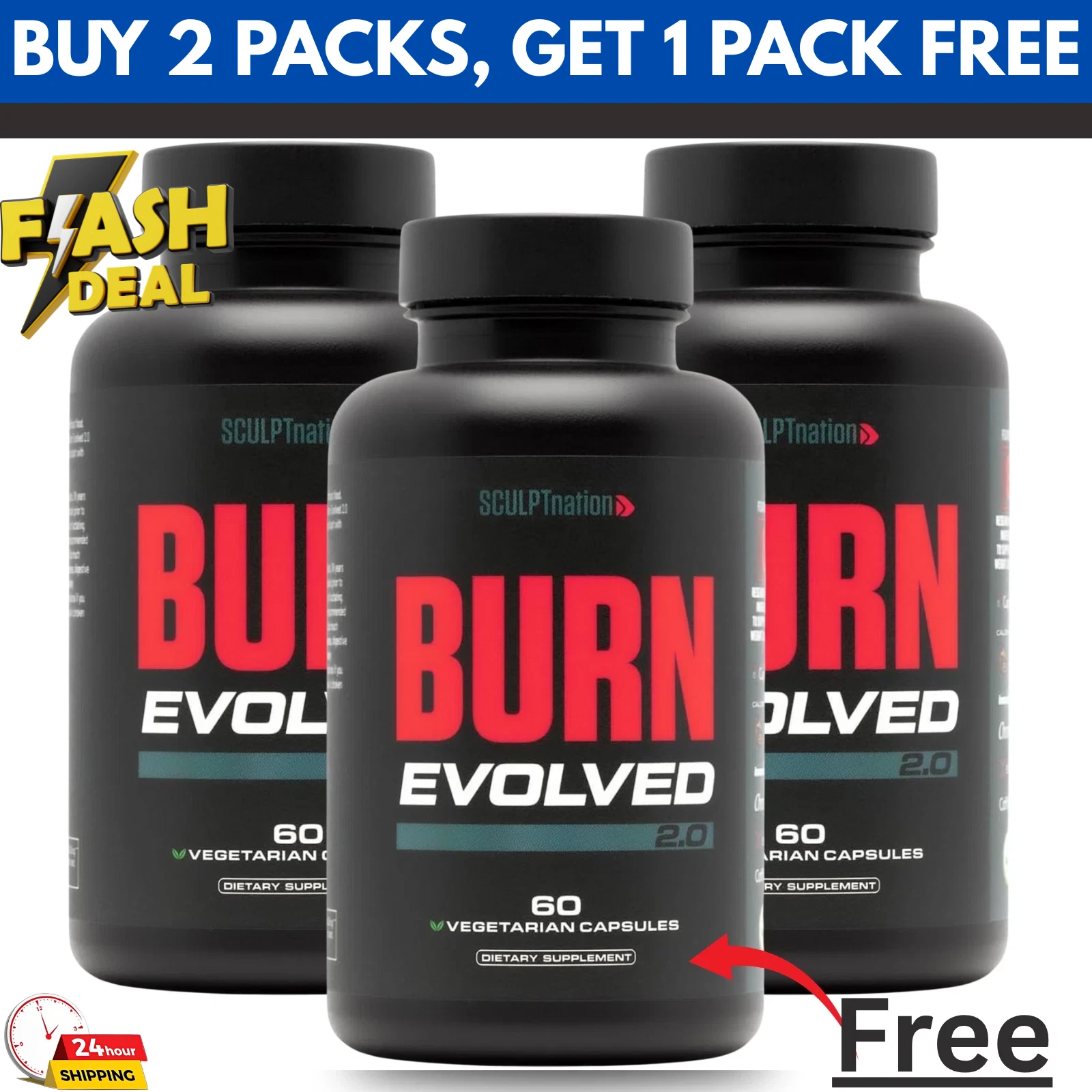 Sculptnation Fat Burn Evolved - 2.0 Thermogenic Burner Weight Loss New & Sealed
