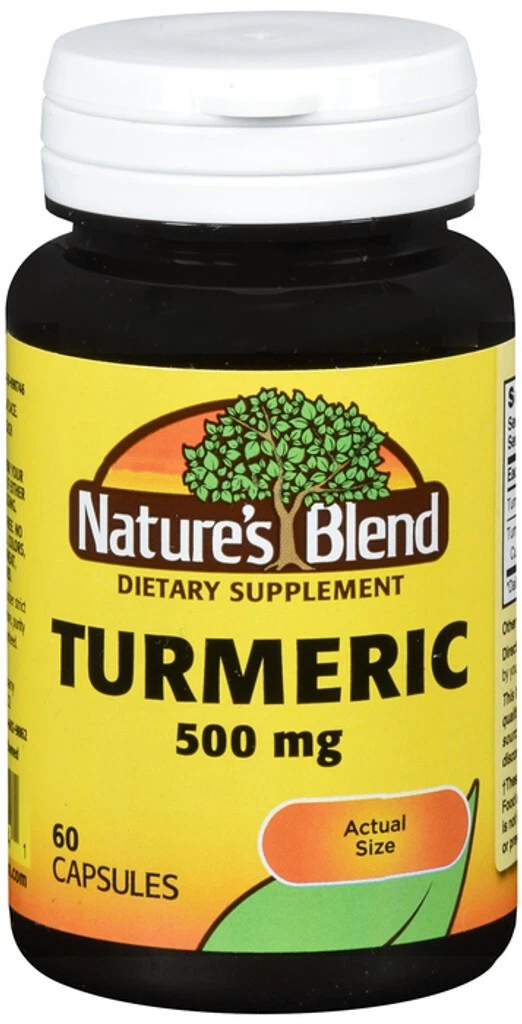 Nature's Blend Turmeric 500 mg Dietary Supplement Capsules 60 Count Pack of 6