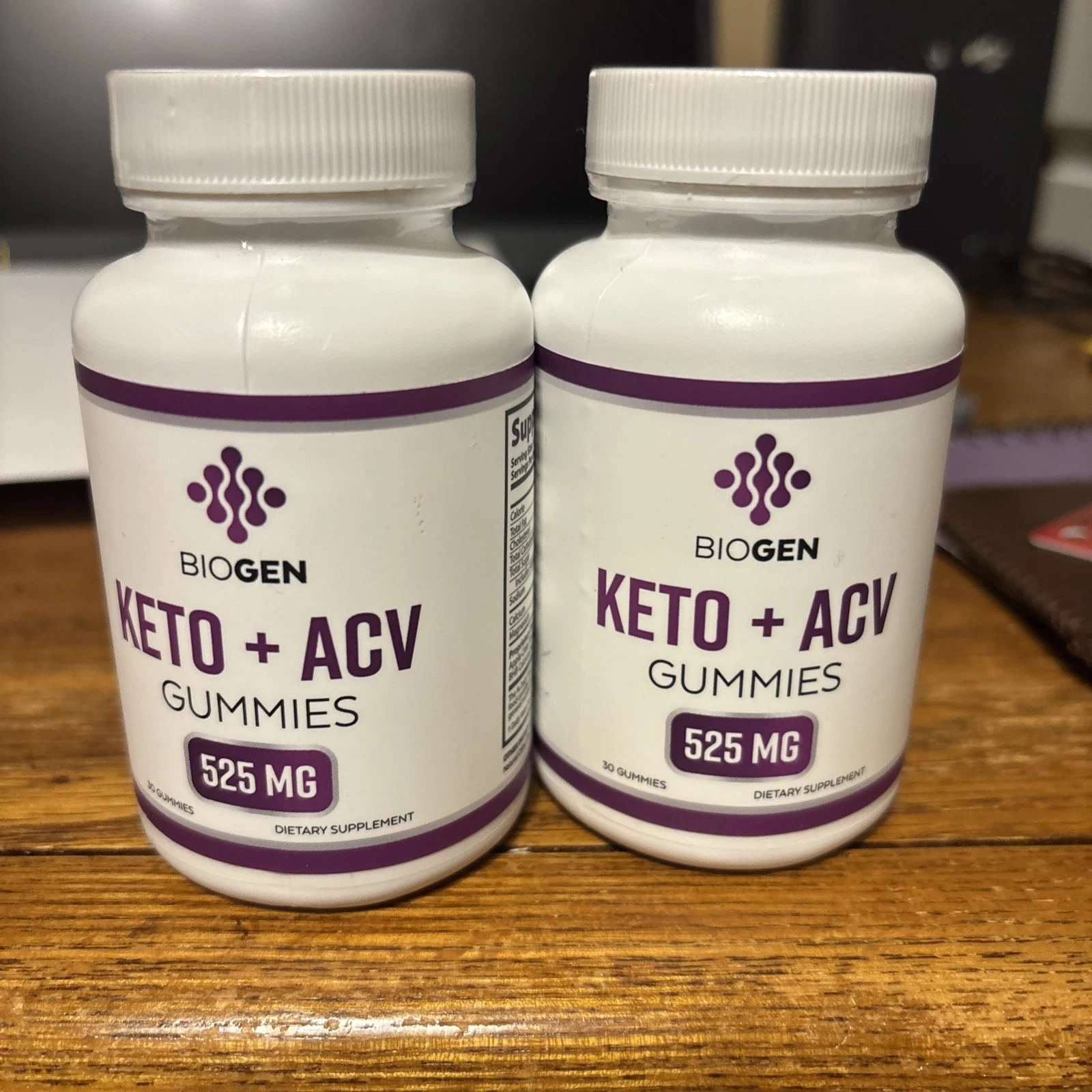 Biogen Keto+ ACV Gummies 525mg Dietary Supplement 30 Gummies Ea (2) Save$$$$