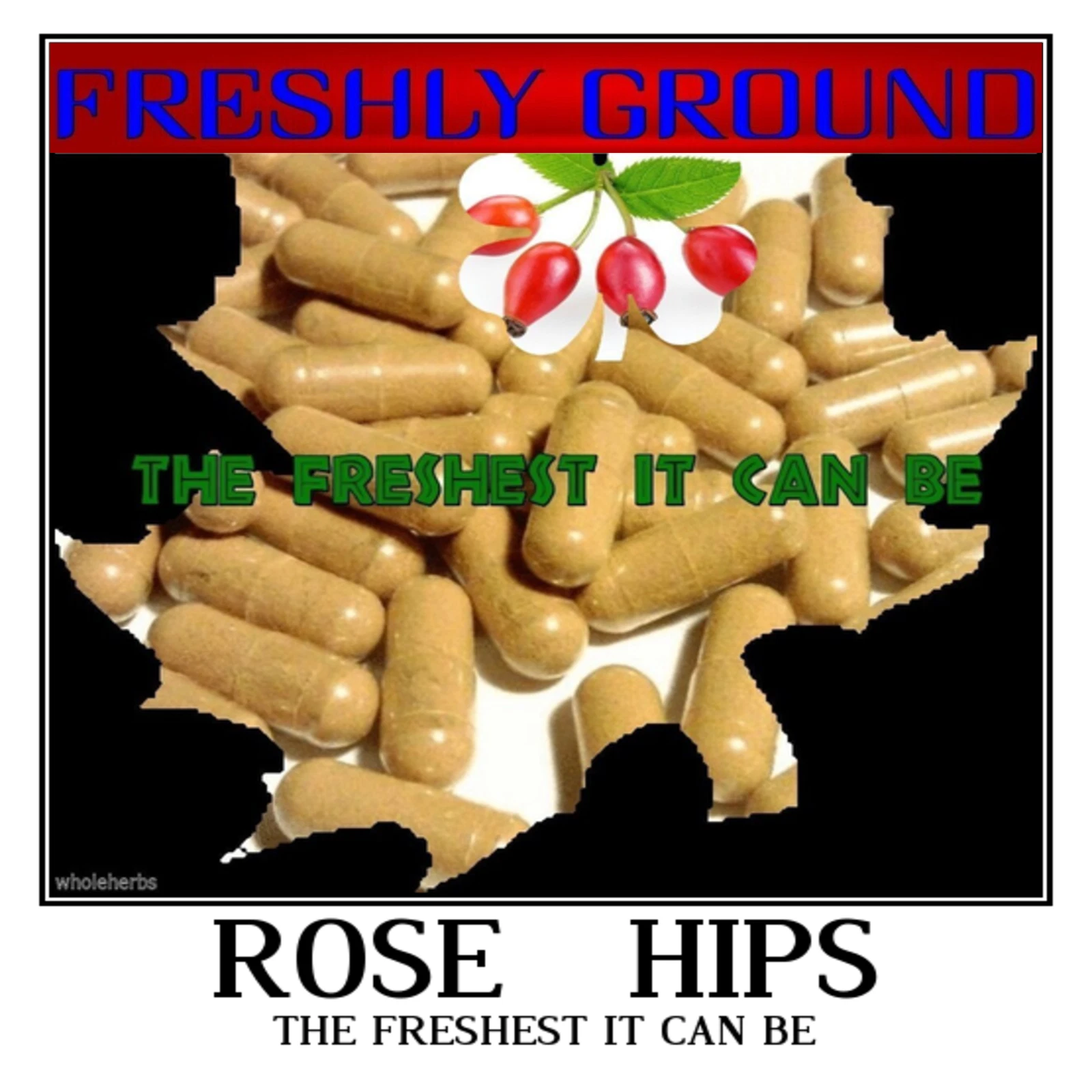 ROSE HIPS Fresh Ground High Vitamin C The freshest It Can Be 100 V Capsules