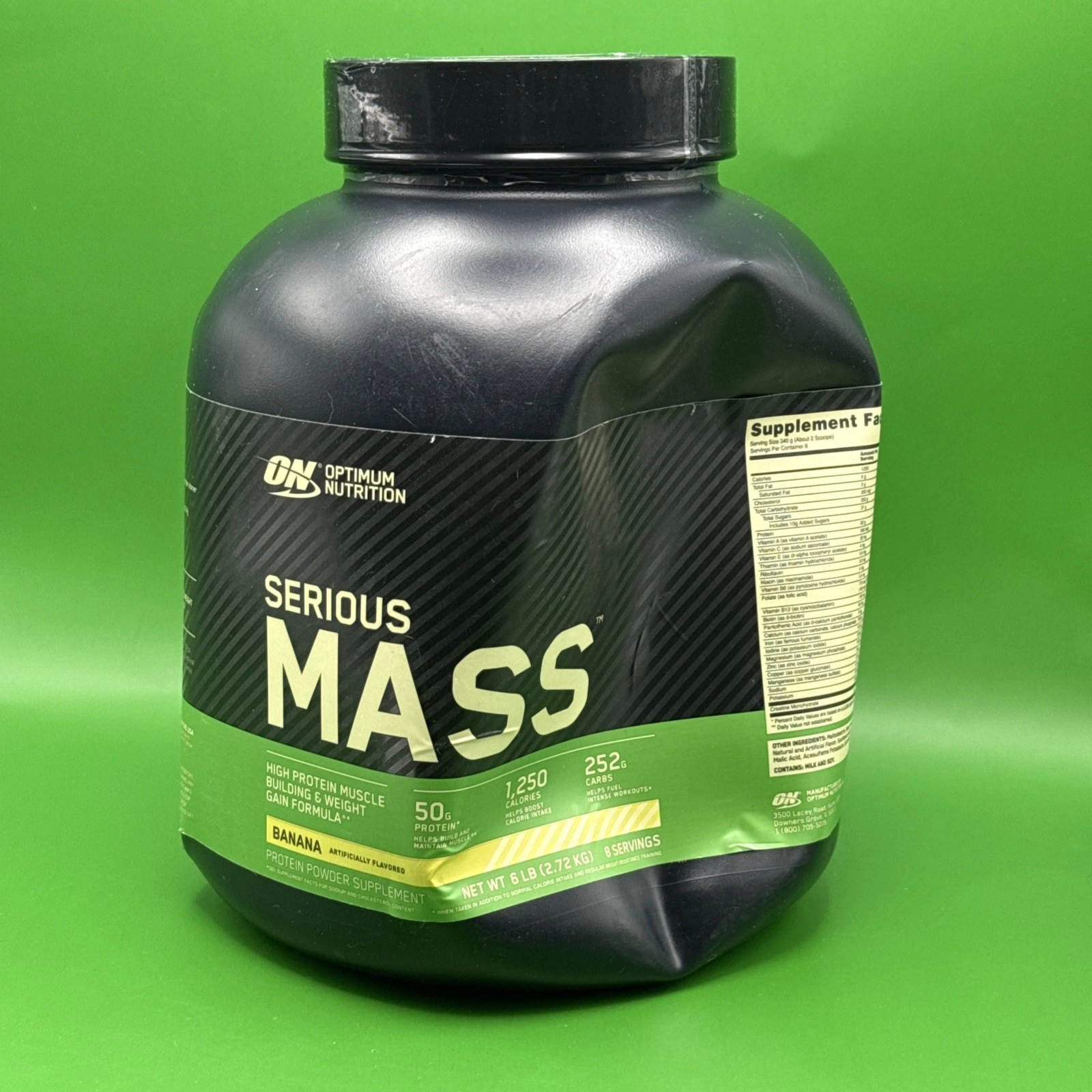 Optimum Nutrition, Serious Mass Protein Powder Supplement Banana, Exp 5/2026