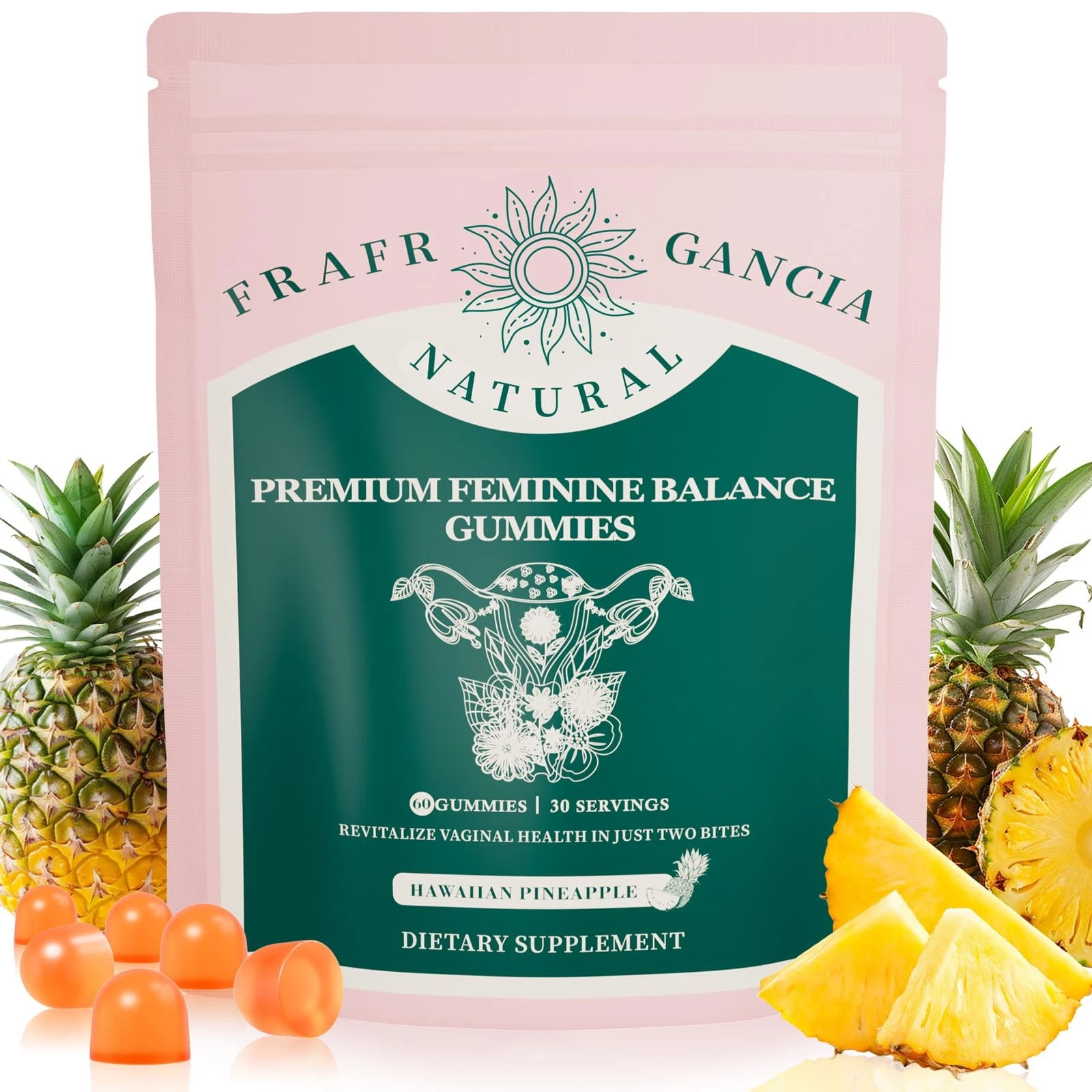 Premium feminine Balance Gummies for Women�s - Hawaiian Pineapple Gummies for Wo