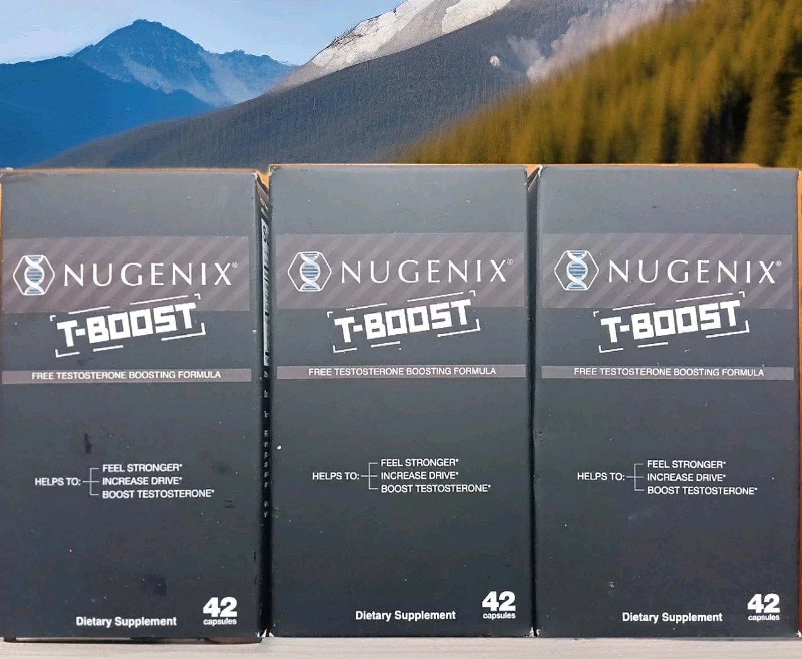 LOT 3 NUGENIX T-BOOST FREE TEST BOOSTING FORMULA SUPPLEMENT 42 X3 126 CAPSULES!!