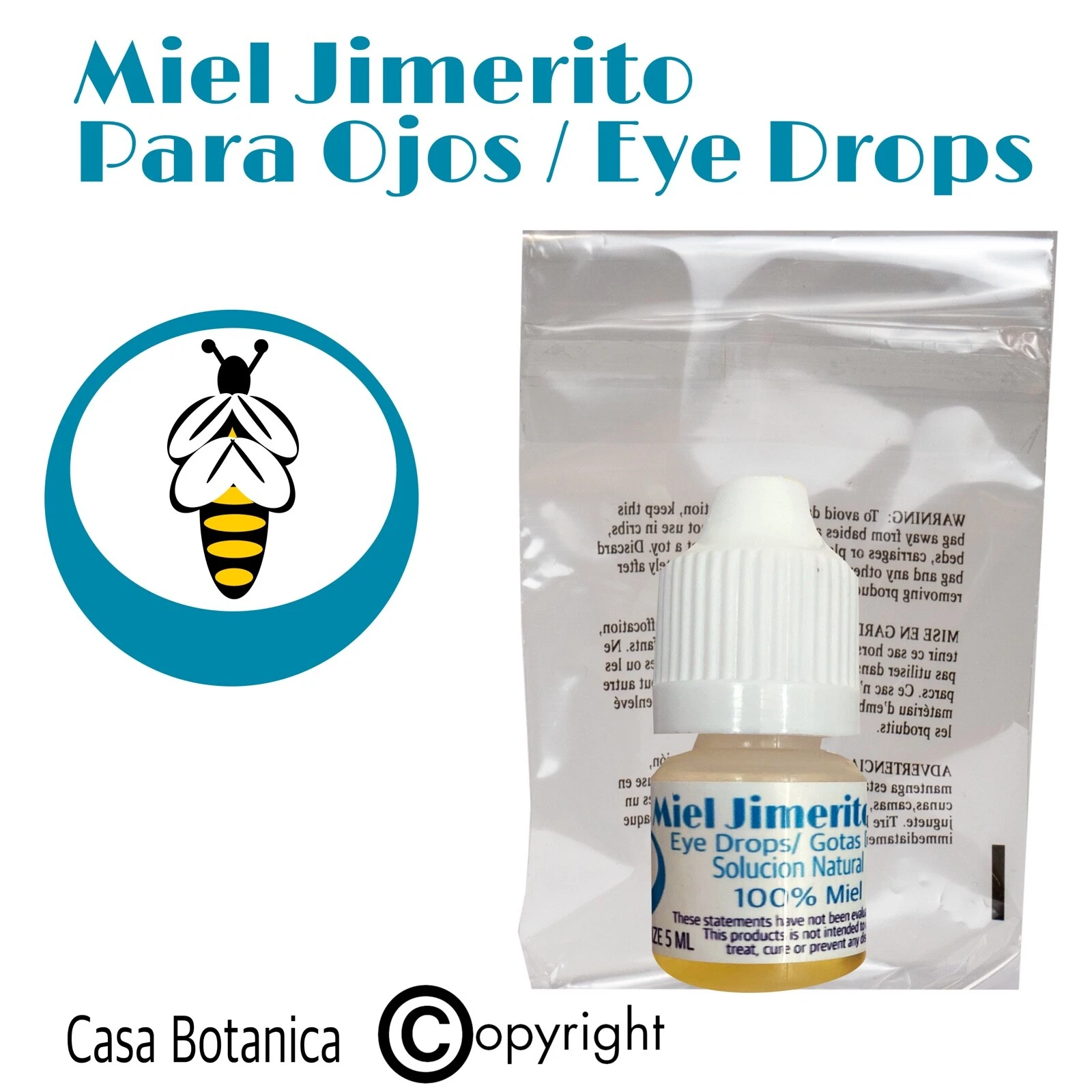 GOTAS DE MIEL JIMERITO PARA OJOS VIRGIN HONEY EYE DROPS