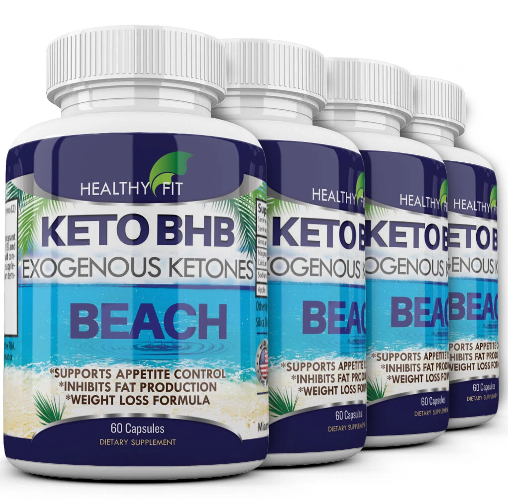 4 X Keto 2250mg Diet Pills Advanced Weight Loss that Burn Fat Carb Blocker BHB