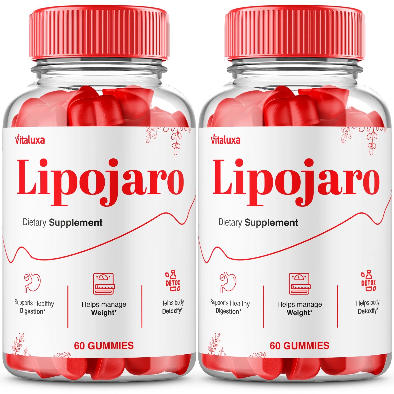 (2 Pack) LipoJaro Keto ACV Gummies Keto Advanced Weight Loss Gummy (120 Gummies)